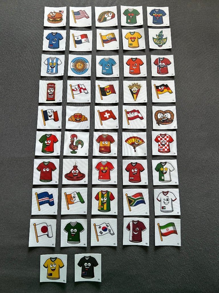 47 verschillende WK stickers Delhaize, Verzamelen, Supermarktacties, Overige supermarkten, Ophalen of Verzenden