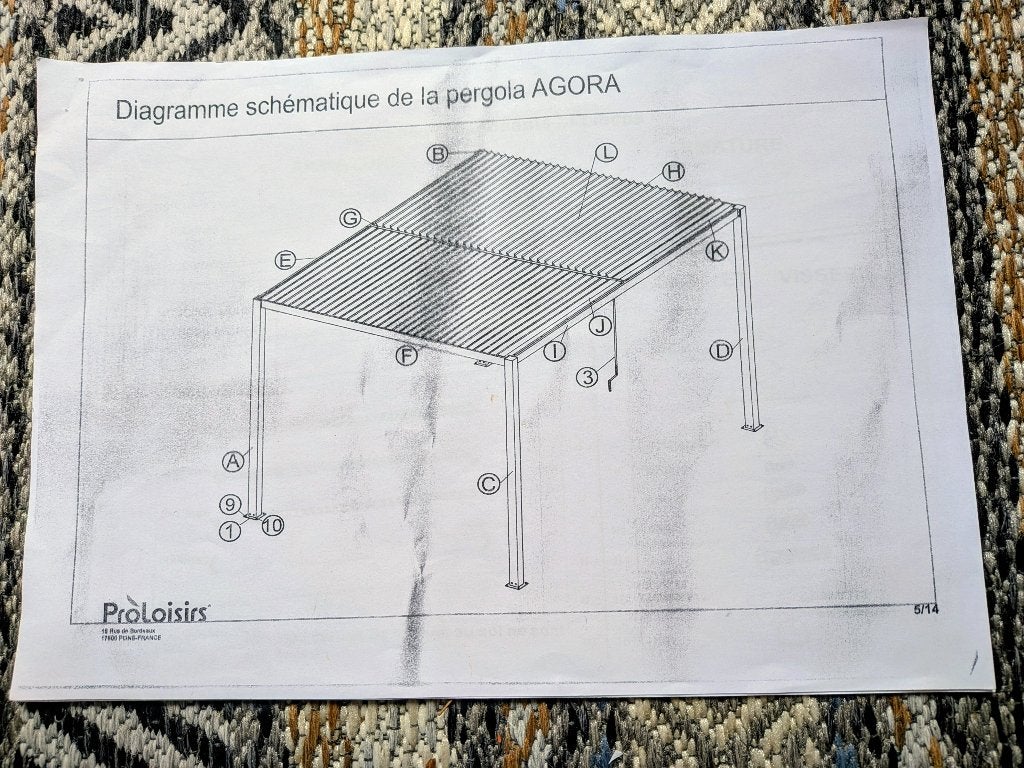 Pergola bioclimatique AGORA (NEUVE), Jardin & Terrasse, Tonnelles, Neuf, Moins de 4 mètres, Autres types, Enlèvement