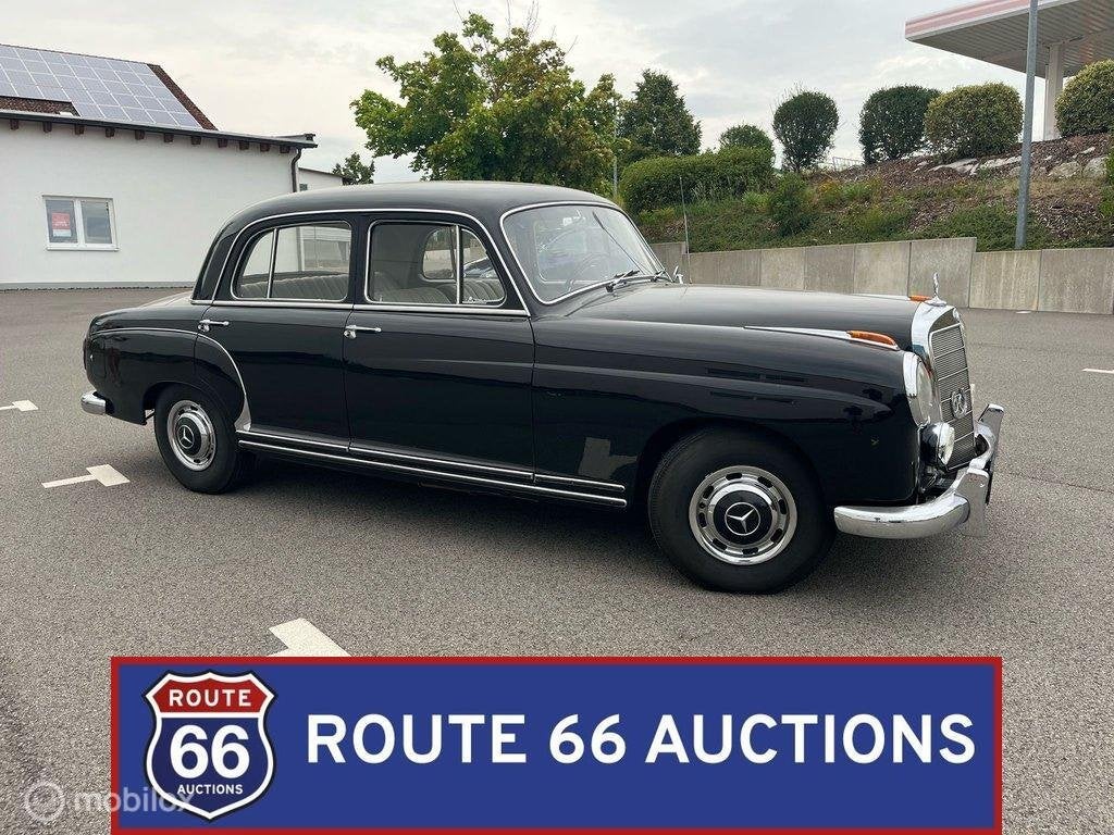 Mercedes-Benz 220 Ponton | 1956 | Route 66 Auctions, Zwart, Mercedes-Benz, Bedrijf, Handgeschakeld