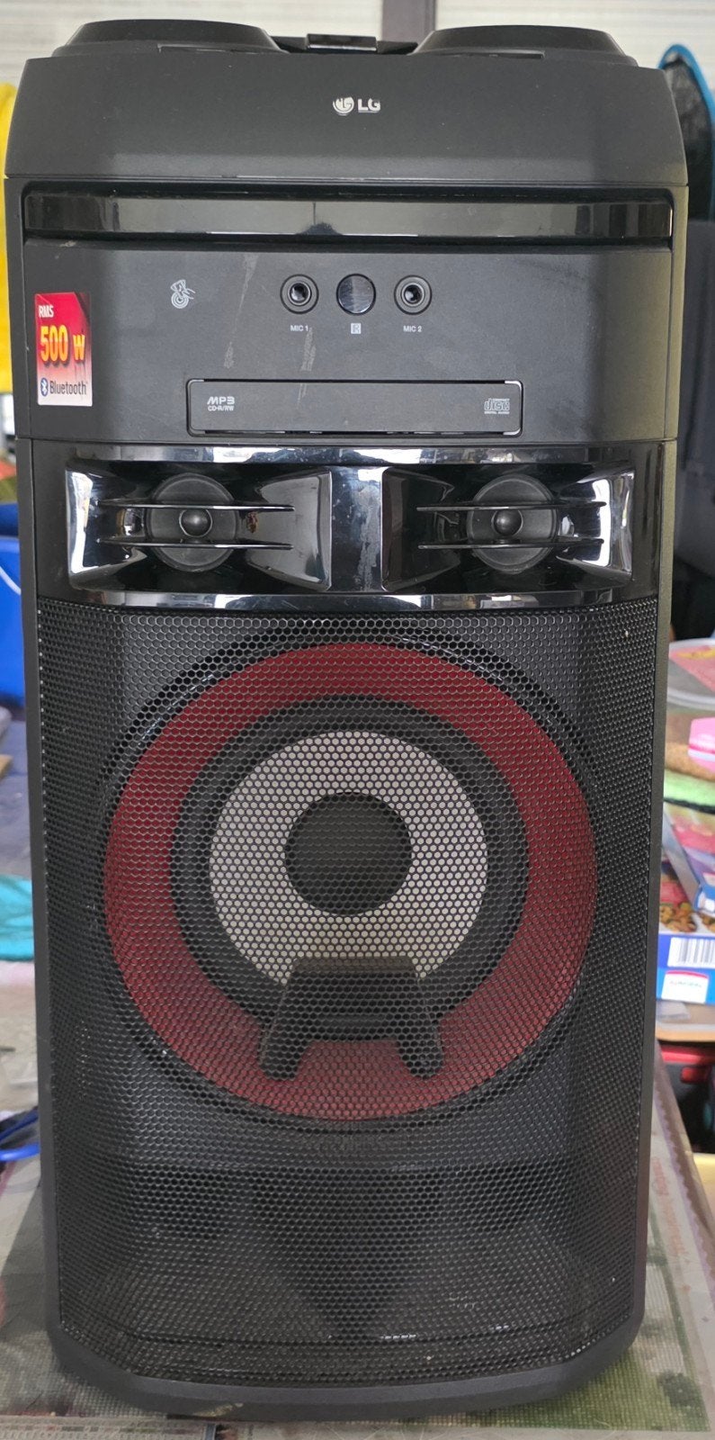 LG Party Speaker / All-in-One Audiosysteem – Krachtige 500W, Ophalen of Verzenden, Microfoon(s)