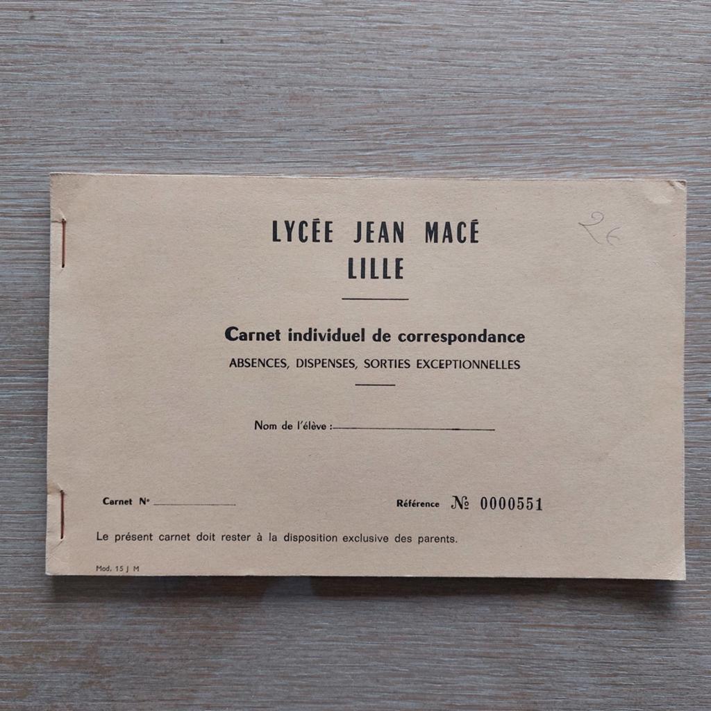 Carnet individuel de correspondance Lycée Jean Macé, Ophalen of Verzenden