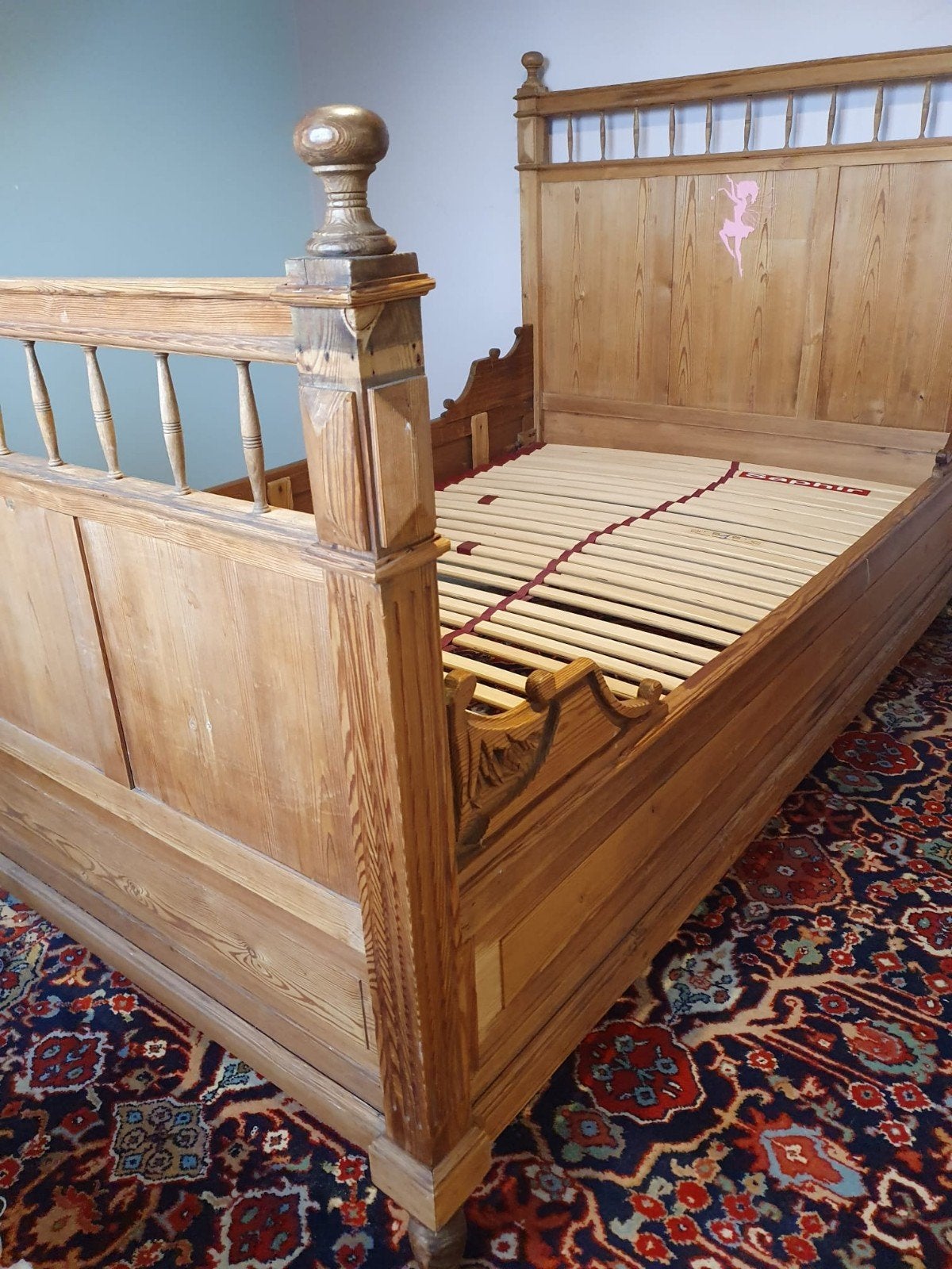 Bed twijfelaar - Matrasmaat L1m90 B1m15, Huis en Inrichting, Slaapkamer | Bedden, Ophalen, Twijfelaar, Hout