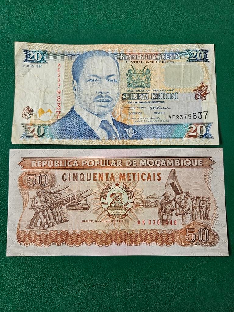 Bankbiljetten Kenia en Mozambique set, Ophalen of Verzenden, Overige landen, Setje