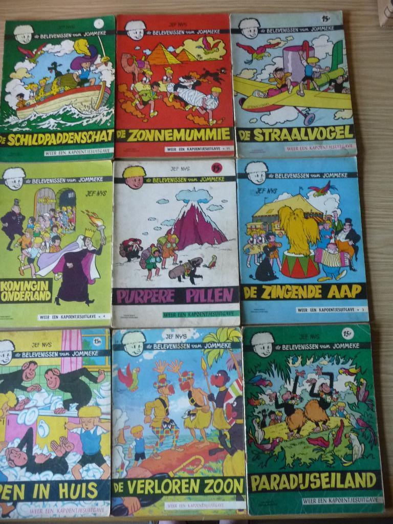 9 zeer oude strips - Jommeke, Boeken, Stripverhalen, Ophalen, Gelezen, Jef Nys.