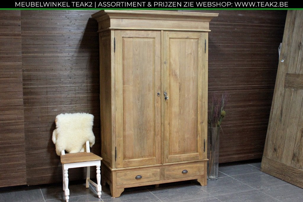 Nouvelles armoires en teck - armoire chez TEAK2, Maison & Meubles, Enlèvement ou Envoi, Neuf, Teck, Avec tiroir(s)