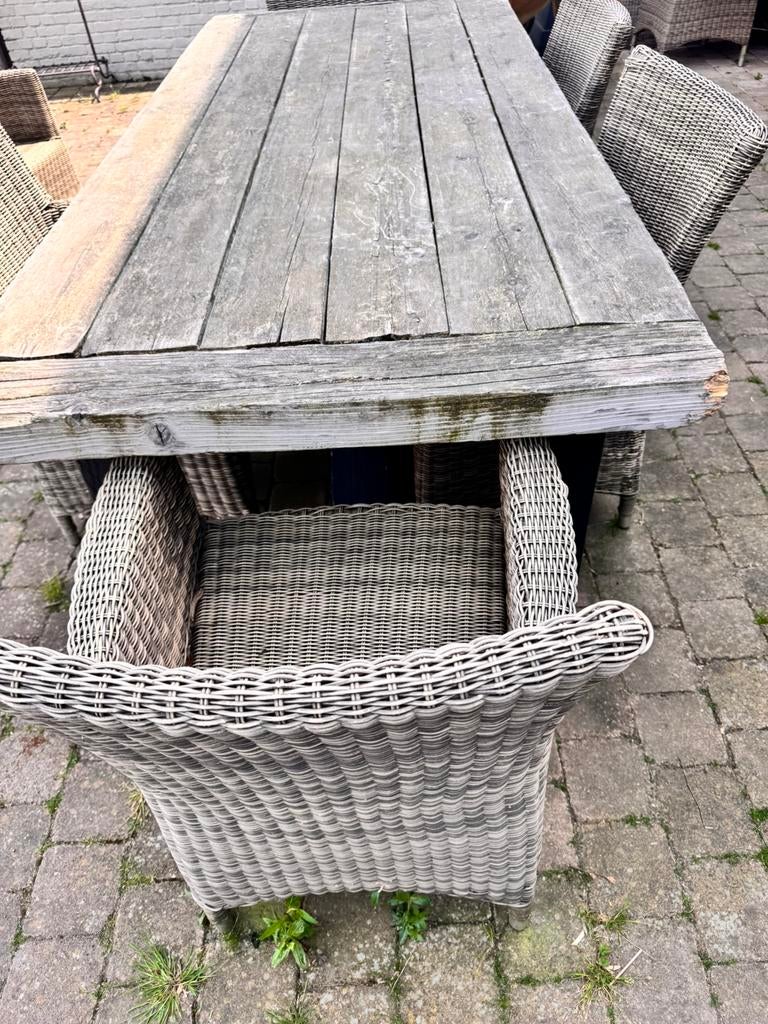 Tuinmeubel met rieten stoelen, Enlèvement