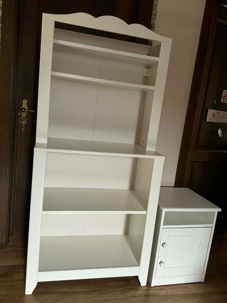 Bibliothèque / étagère blanche avec meuble de rangement, Maison & Meubles, Armoires | Bibliothèques, Enlèvement, Comme neuf