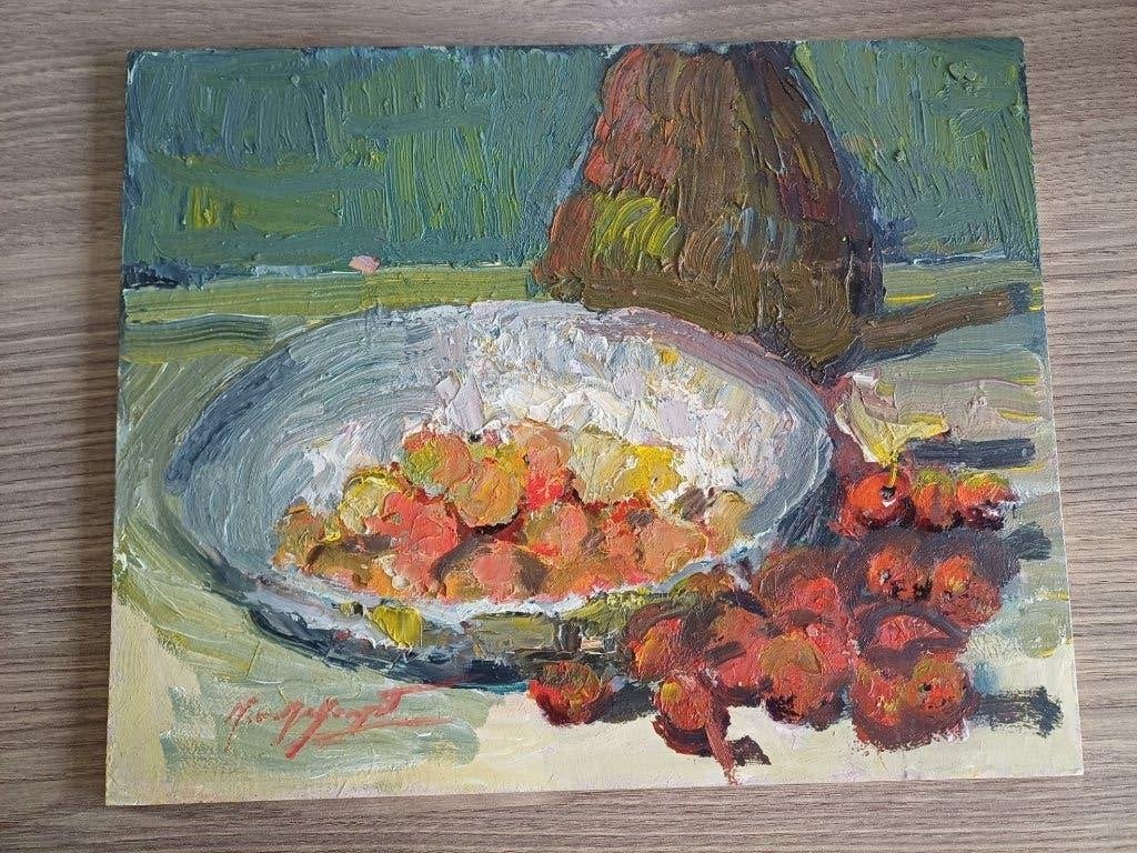 Kleine stillevens  M.VAN DEN BEMPT   24x30, Antiek en Kunst, Doek, Stilleven, Impressionistisch, Ophalen of Verzenden