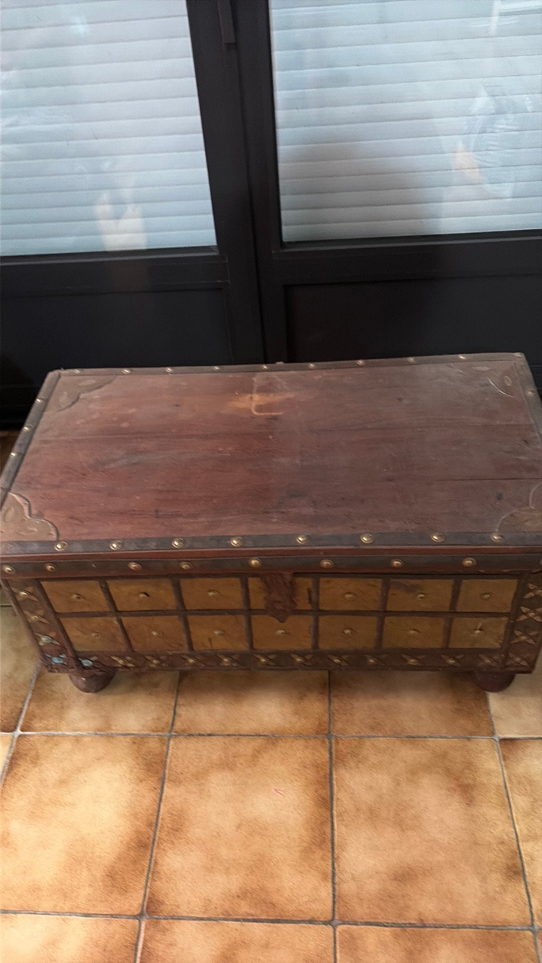 Ancien coffre en bois, Maison & Meubles, Enlèvement, Utilisé