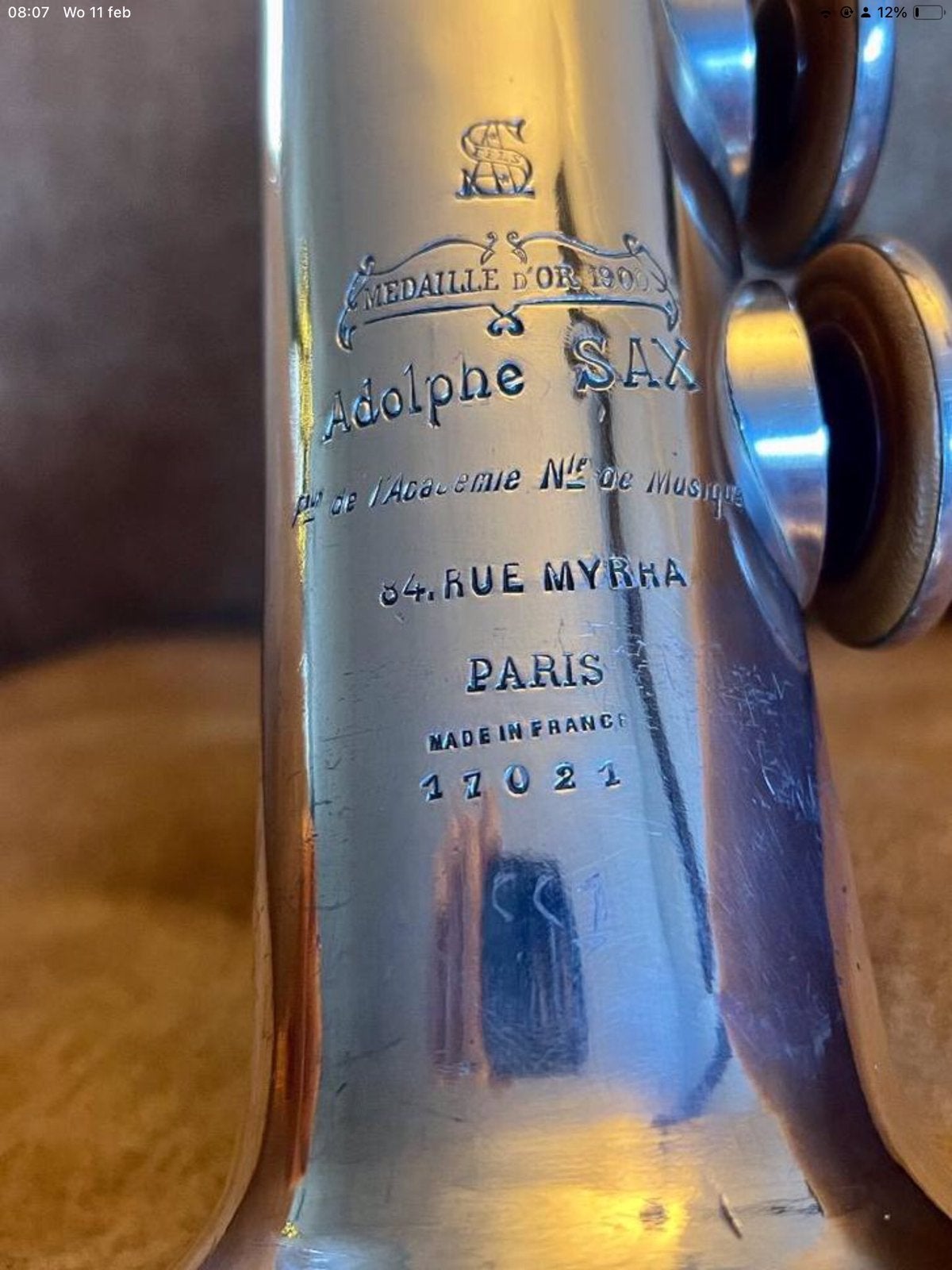 sopraansaxofoon  Adolphe SAX    Sib/ Bb    sopraan  bj 1907, Muziek en Instrumenten, Blaasinstrumenten | Saxofoons, Ophalen of Verzenden