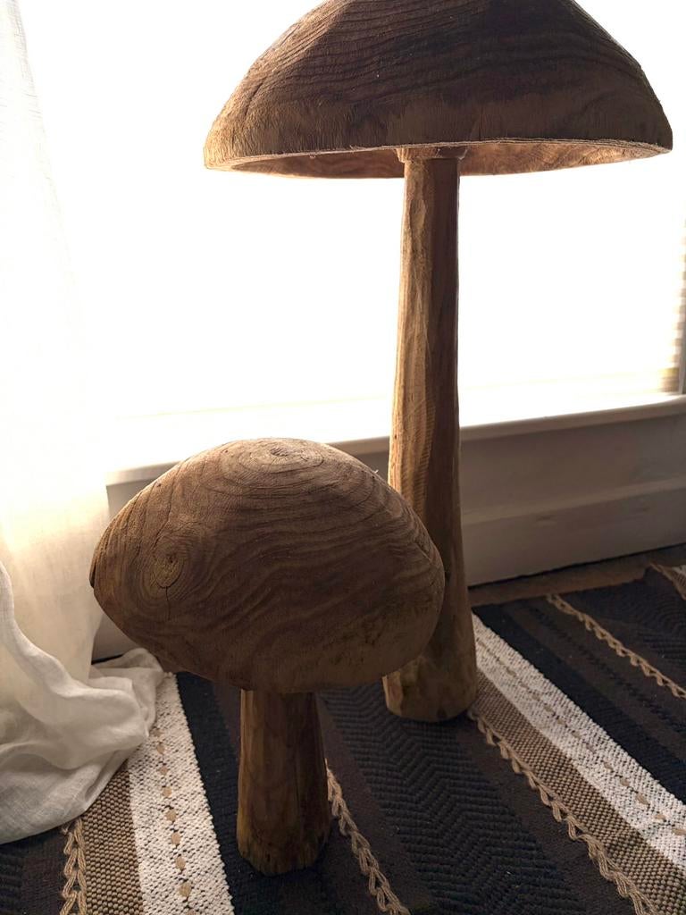 Mooie houten paddenstoelen H 85cm, Huis en Inrichting, Ophalen, Zo goed als nieuw