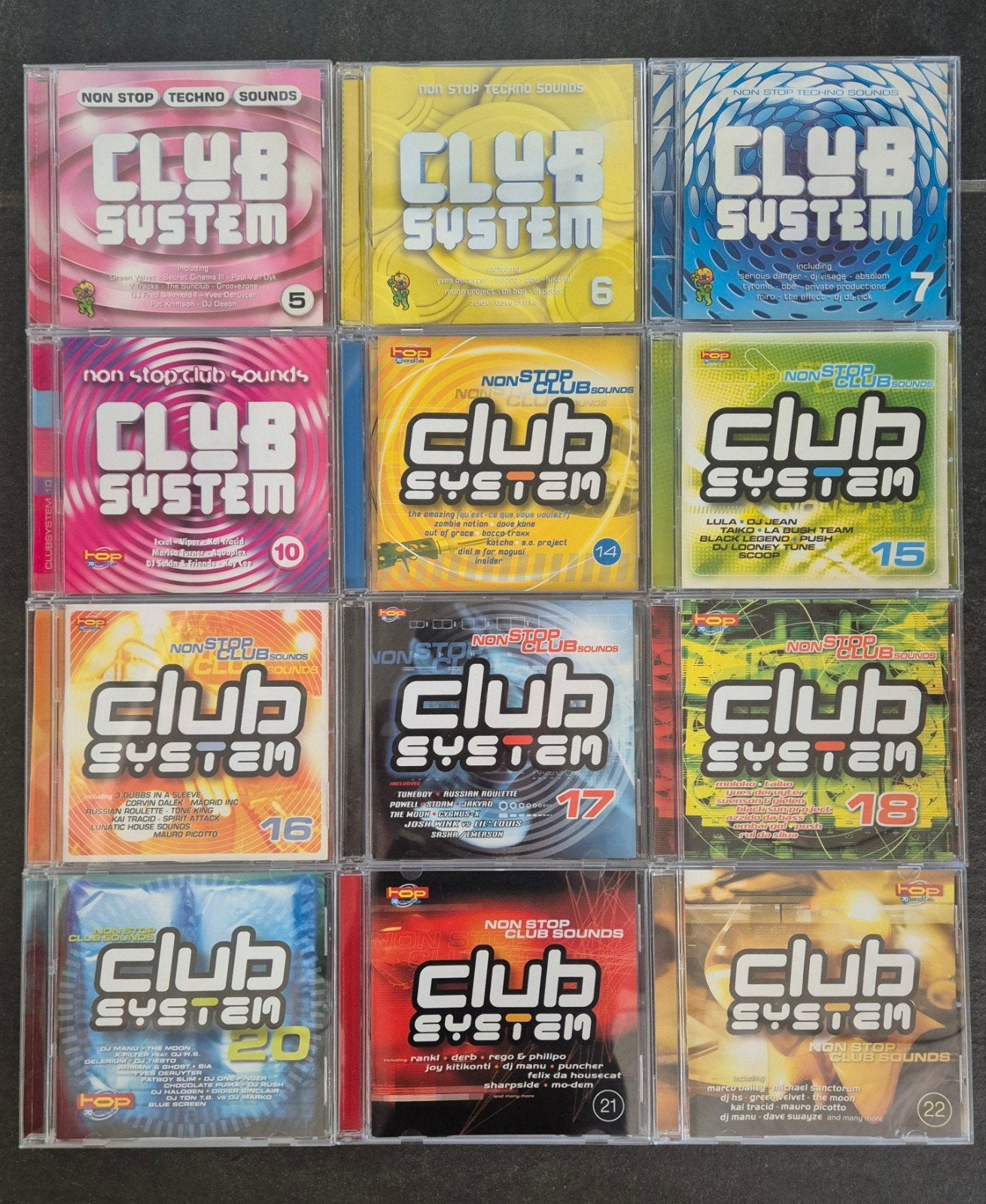12 stuks Club System cd, CD & DVD, CD | Compilations, Enlèvement ou Envoi