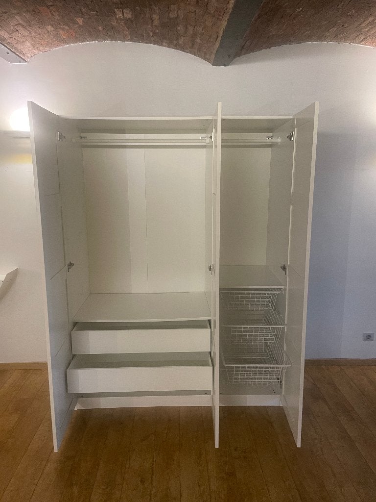 Kleerkast wit, Ophalen, 100 tot 150 cm, 150 tot 200 cm, 50 tot 75 cm
