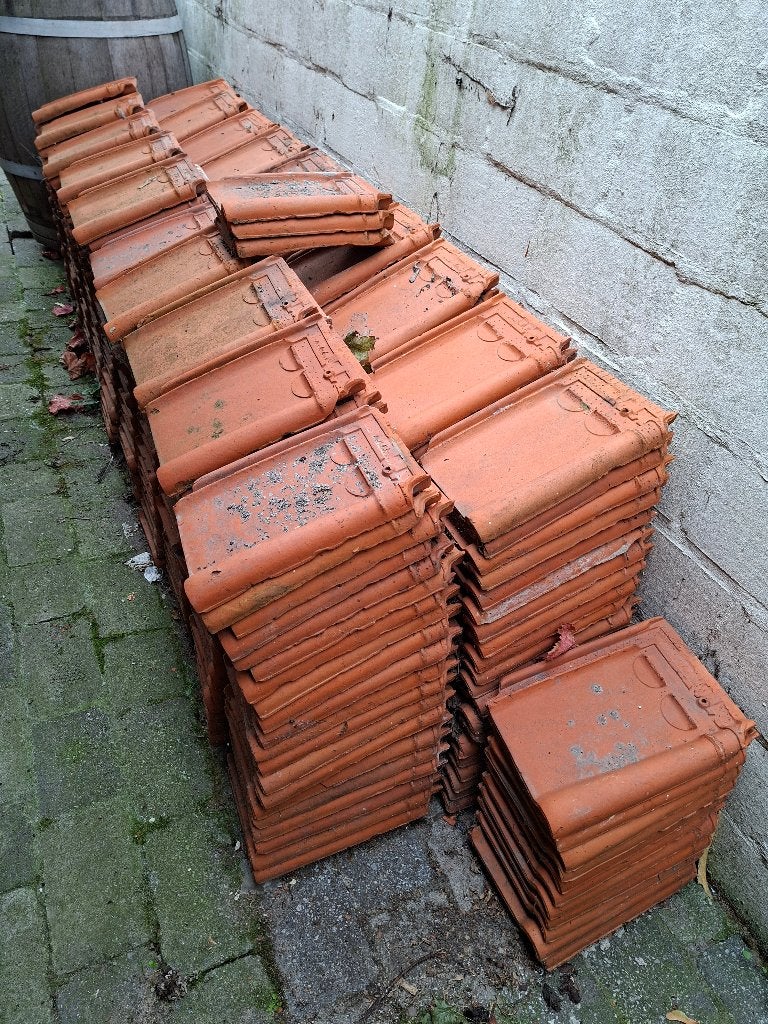 Oude franse dakpan, Doe-het-zelf en Bouw, Ophalen, Gebruikt, Steen of Klei, Dakpannen