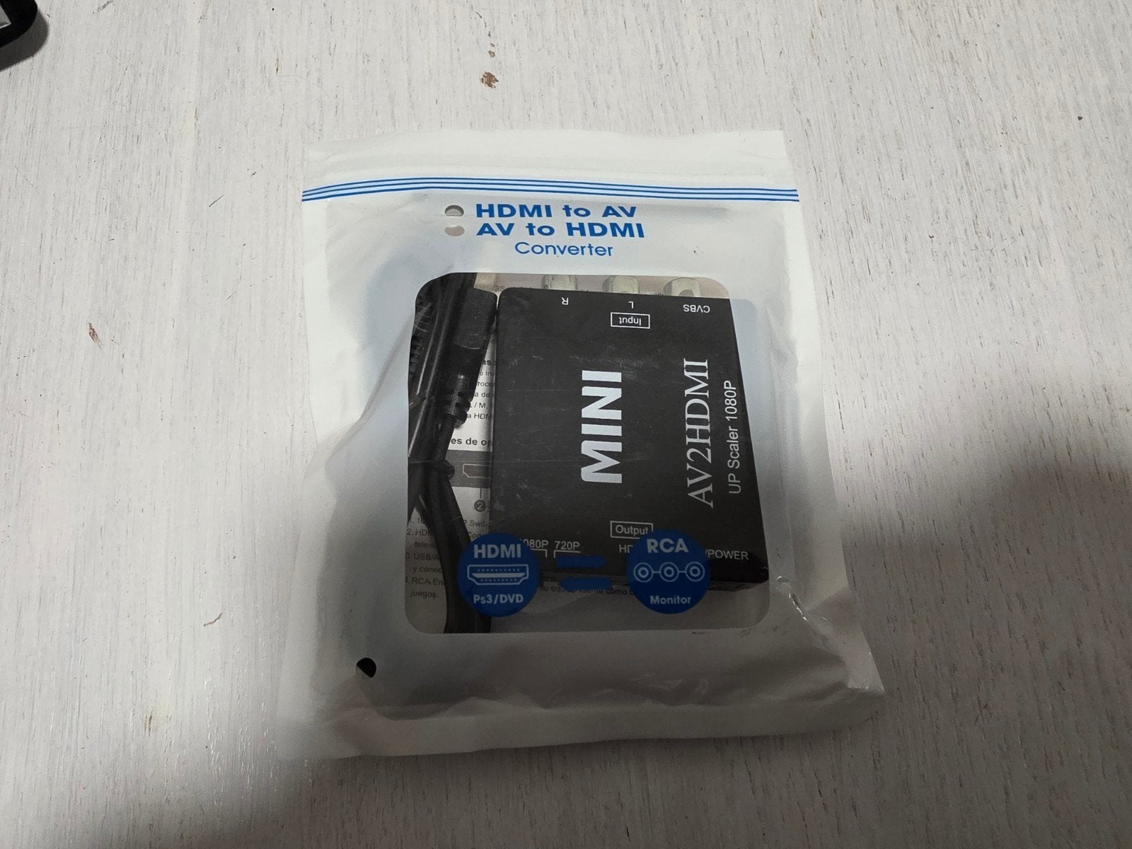 nieuwe Mini AV naar HDMI converter (AV to HDMI Scaler Box)., Ophalen of Verzenden, Nieuw