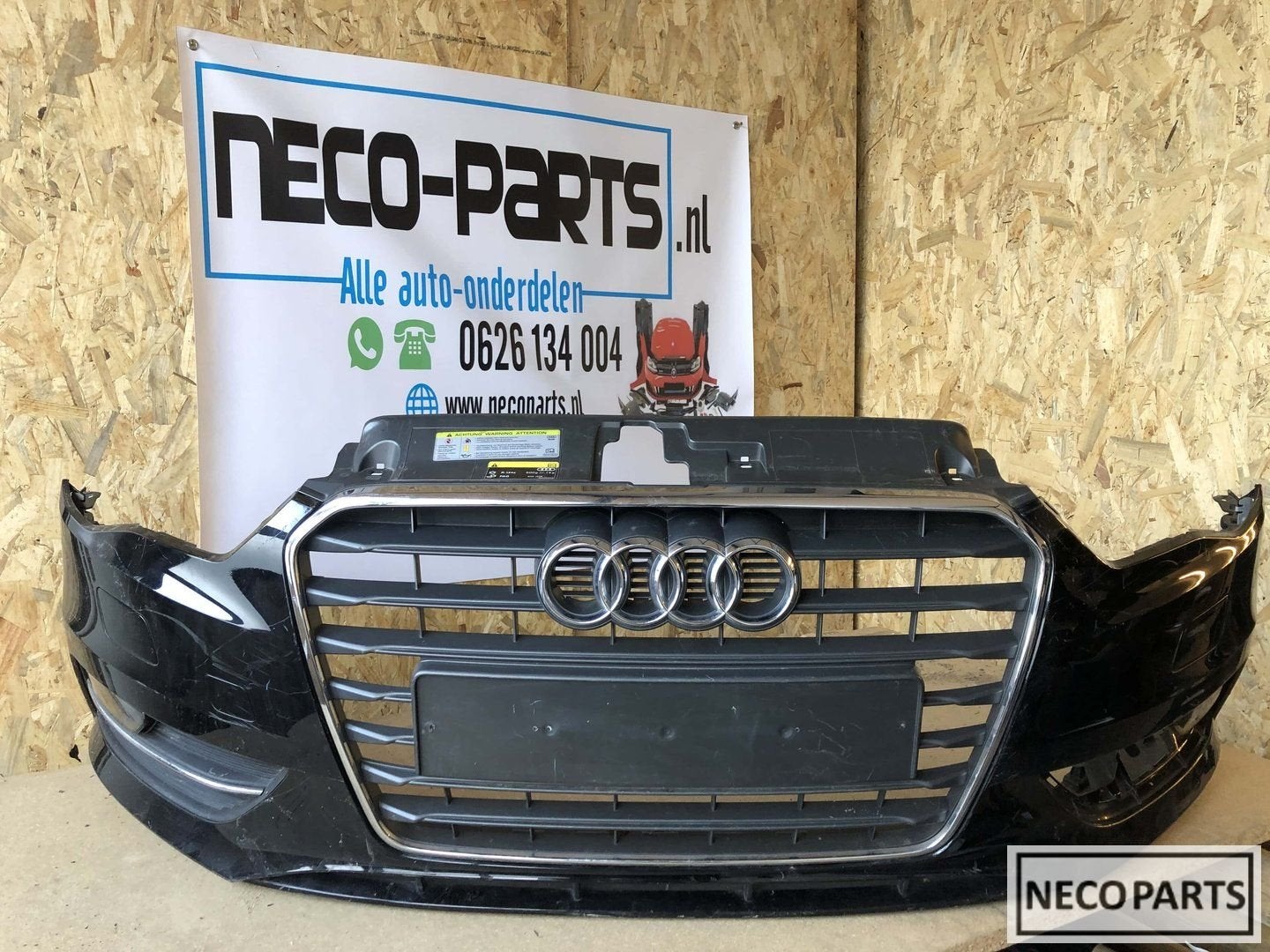 Audi A3 8V bumper grill mistlamp origineel kls geen pdc, Gebruikt, -, Voor, -