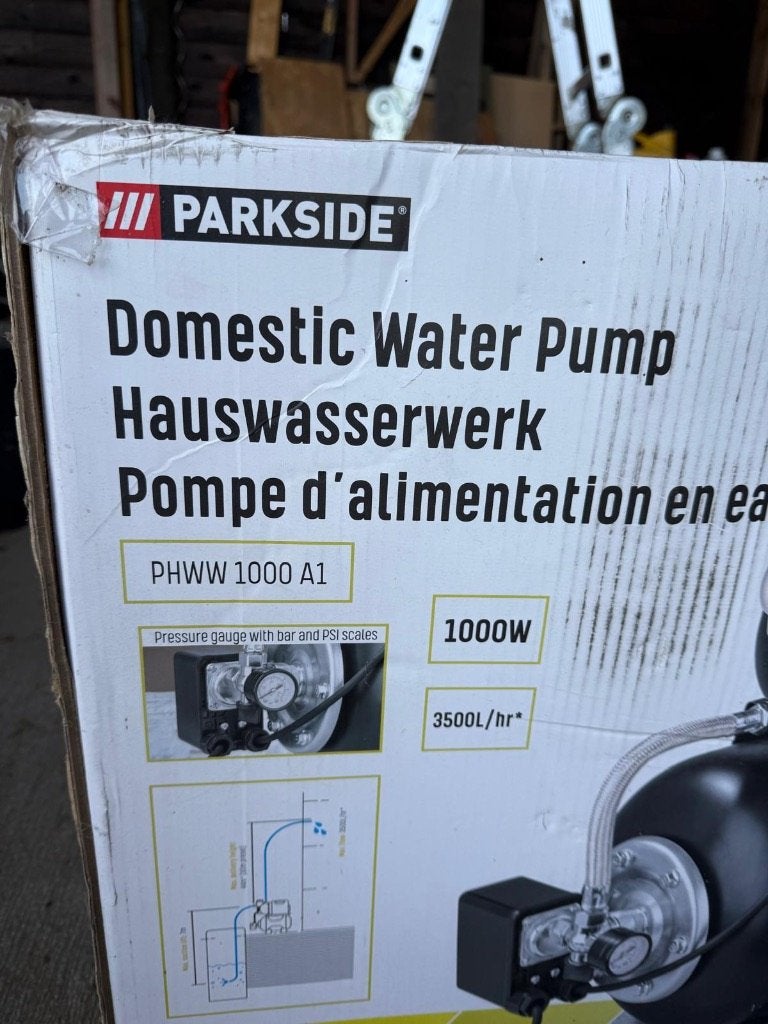 Parkside hydrofoorpomp – PHWW 1000 A1, Ophalen, Nieuw, Elektrisch, Hydrofoorpomp