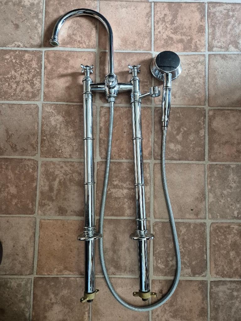 Vrijstaande badkraan, Ophalen, Gebruikt, Chroom, Bad