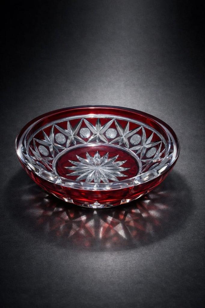 Coupe du Val Saint Lambert en cristal doublé rouge rubis, Antiquités & Art, Enlèvement