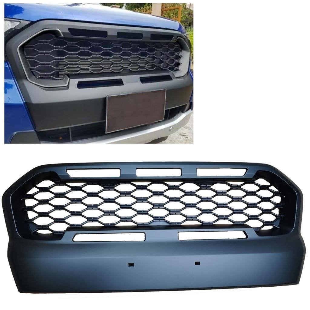 Honingraat Radiator Grill Zwart Black Look Voor Ford Ranger, Verzenden