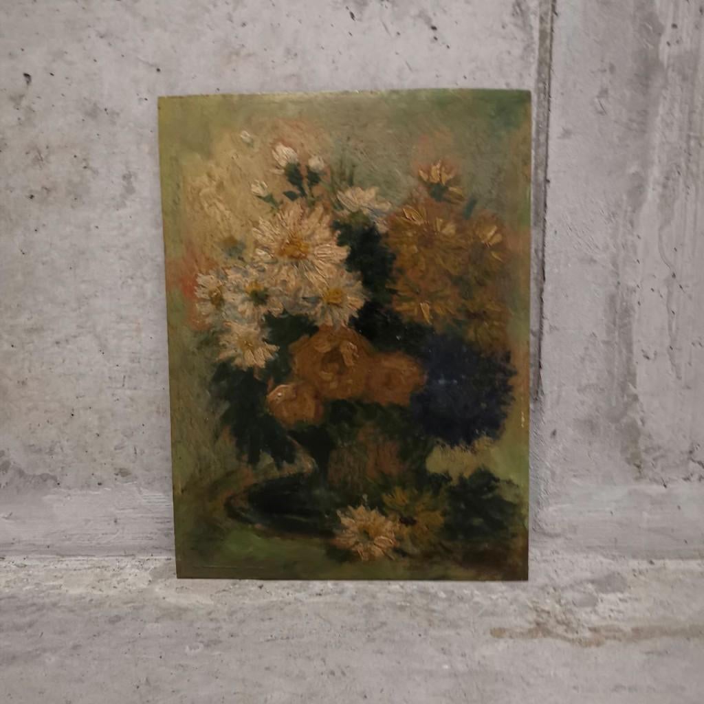 Stilleven van Asters (1893) -Henry Schouten (toeschrijving), Antiek en Kunst, Ophalen