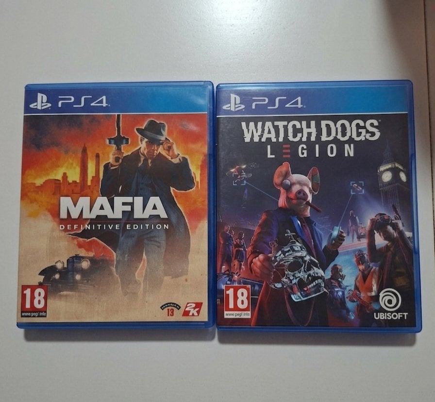 Lot 2 Jeux PS4 - Mafia Definitive Edition + Watch Dogs Legio, 1 joueur, À partir de 18 ans, Aventure et Action, Enlèvement