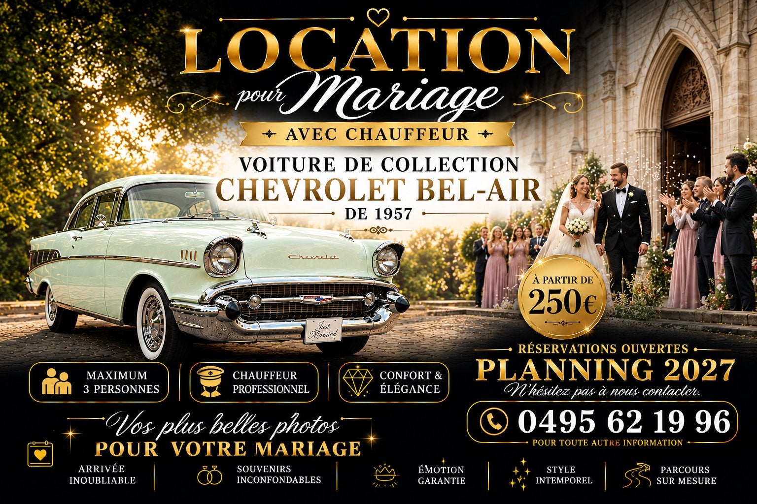 Autoverhuur, bruiloft, filmopname, fotoshoot, Te koop, 3 cc, 126 kW, Particulier