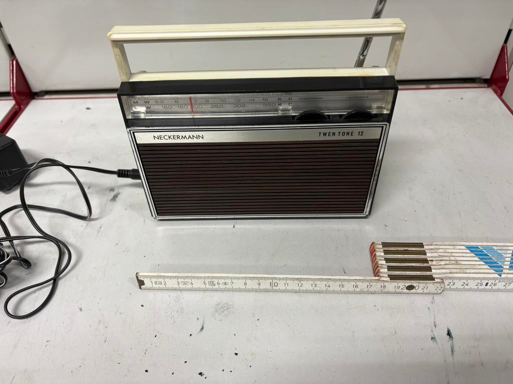Radio Vintage Neckermann Twen Tone 12 - jaren 70 - FM/MW/LW, Ophalen of Verzenden, Gebruikt, Radio