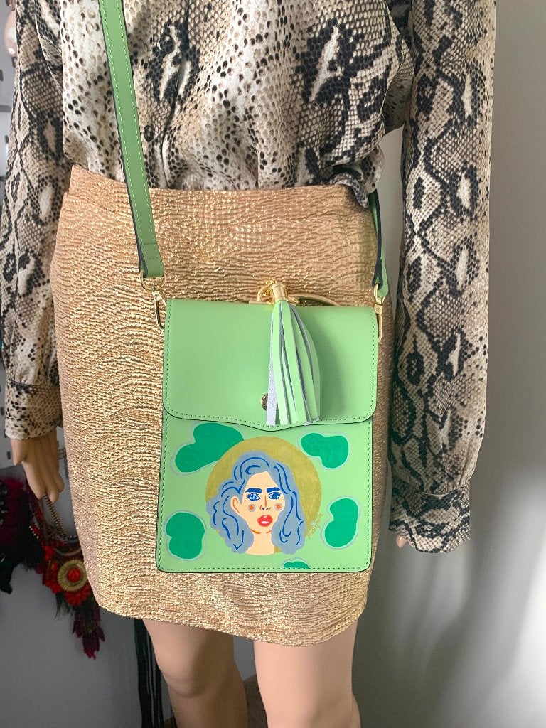 Joli sac vert au design amusant et unique, Neuf, Autres marques, Cuir, Enlèvement ou Envoi