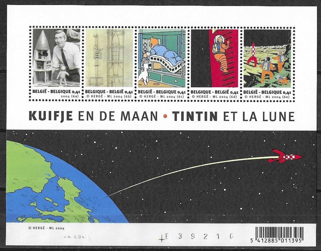 België OPC BL109 Kuifje en de maan **, Ophalen of Verzenden, Postfris, Postfris