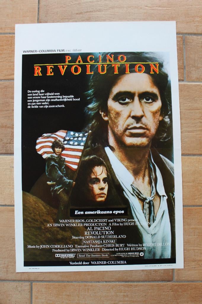 filmaffiche Al Pacino Revolution 1985 filmposter, Rechthoekig Staand, Ophalen of Verzenden, Zo goed als nieuw, A1 t/m A3