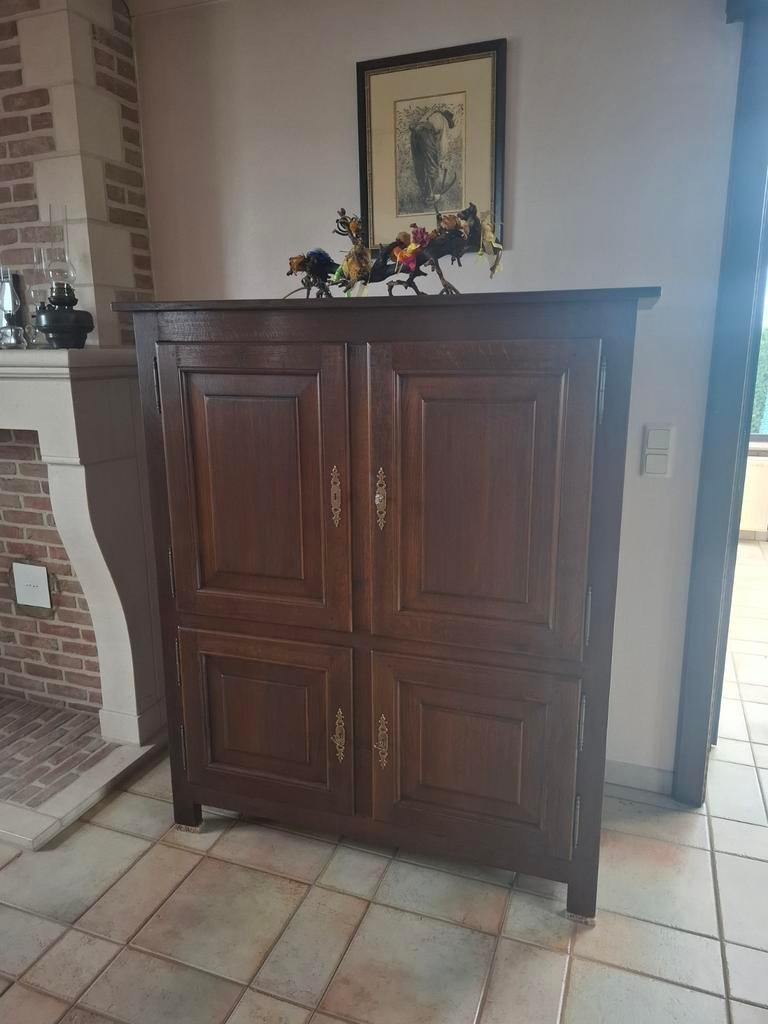 Meuble TV ancien entièrement en chêne, Enlèvement ou Envoi