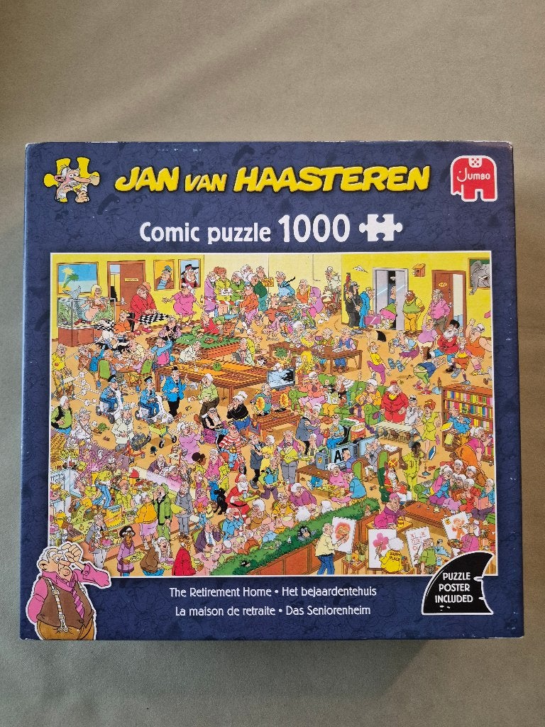 Puzzel 1000 stukjes Jan van Haasteren "Het bejaardentehuis", Ophalen, Zo goed als nieuw, Legpuzzel