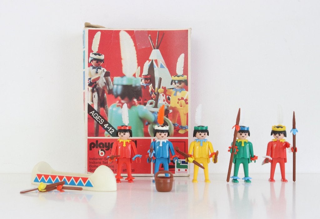 Vintage Playmobil set 3251 (Indianen Set) Klicky 1974, Kinderen en Baby's, Ophalen of Verzenden, Gebruikt