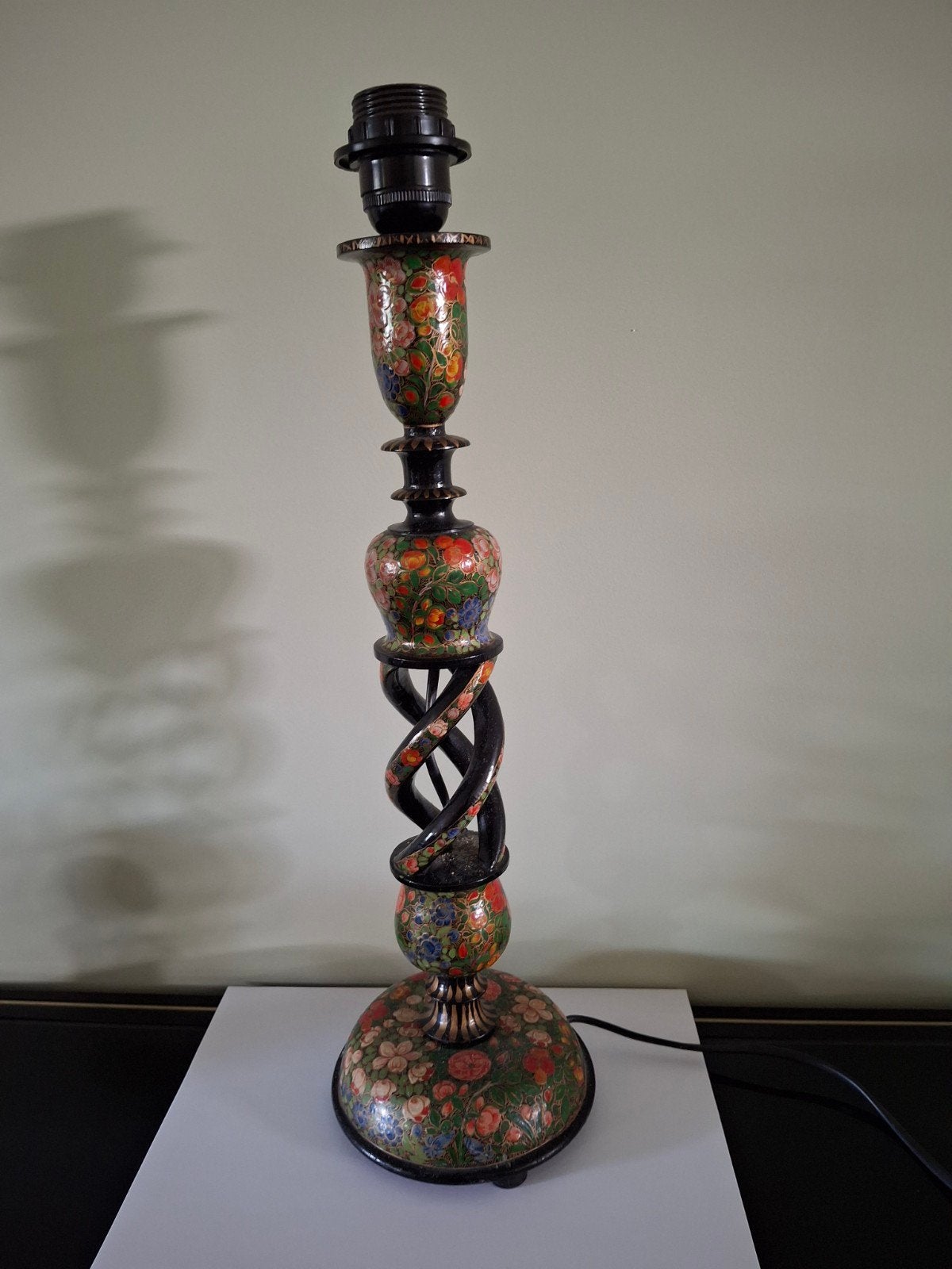 voet voor lamp mooi uitgesneden zonder lampenkap, Ophalen, 35 cm, E27 (groot), Schemerlamp