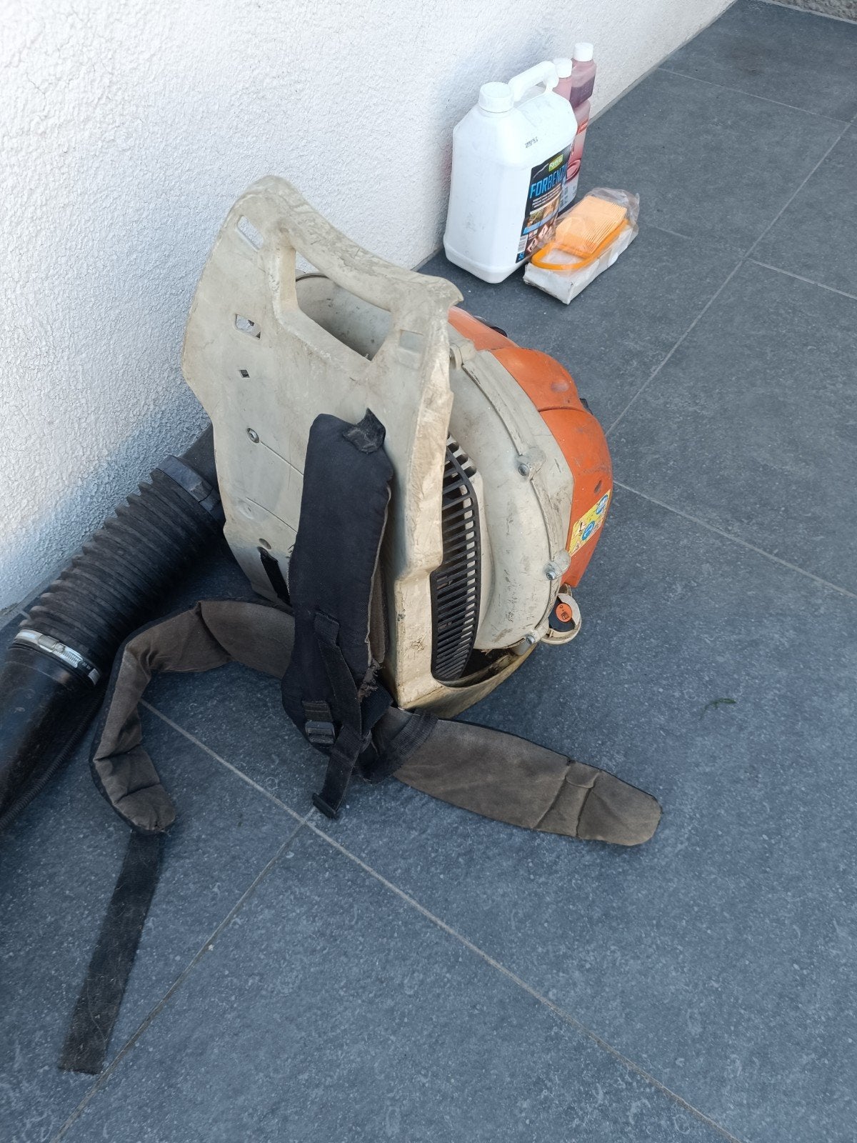 Stihl BR600, Jardin & Terrasse, Stihl BR600, Enlèvement, Utilisé, Porté à dos