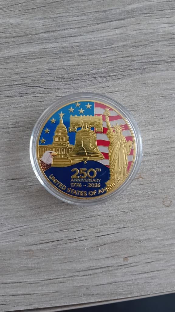 250 jaar Amerika herdenkingsmunt, Ophalen of Verzenden