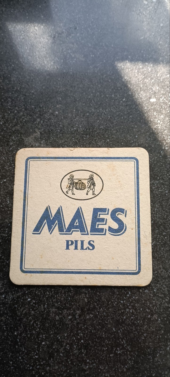 Oud bierviltje Maes pils rommeland Bornem Weert 1991, Ophalen of Verzenden
