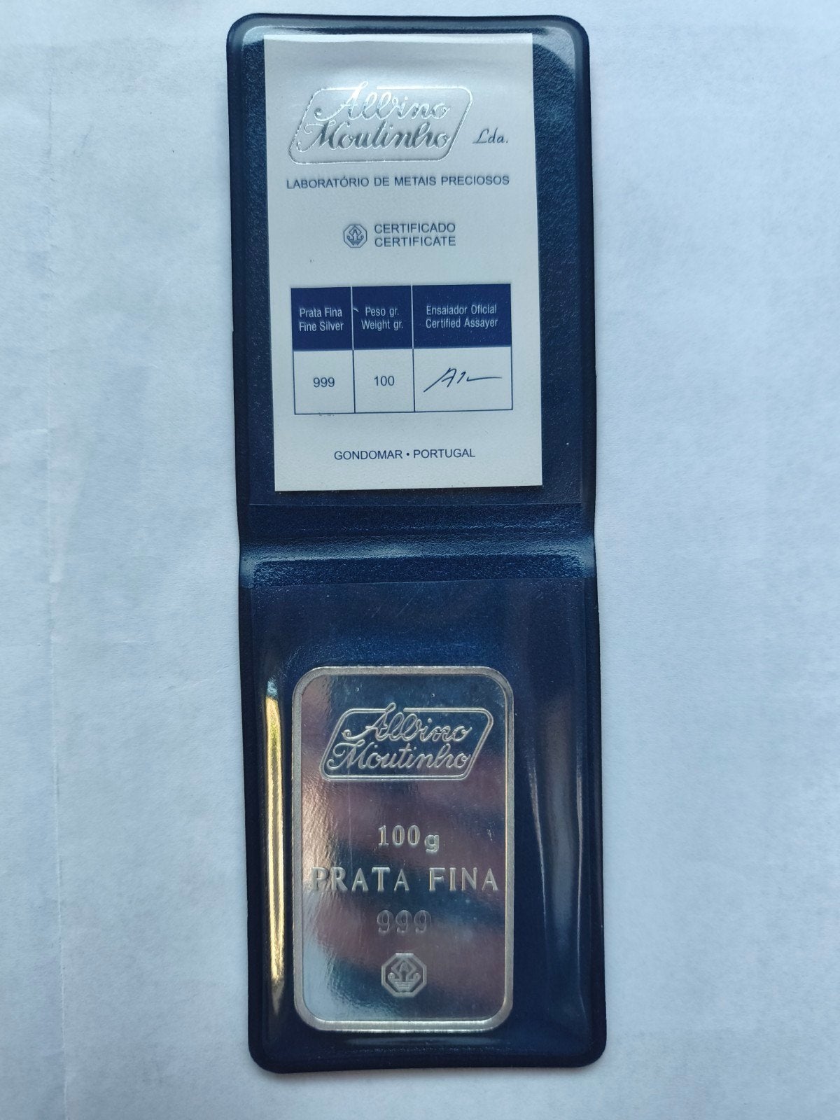 Albino Mouthino 100 gram zilver, Postzegels en Munten, Edelmetalen en Baren, Ophalen of Verzenden, Zilver