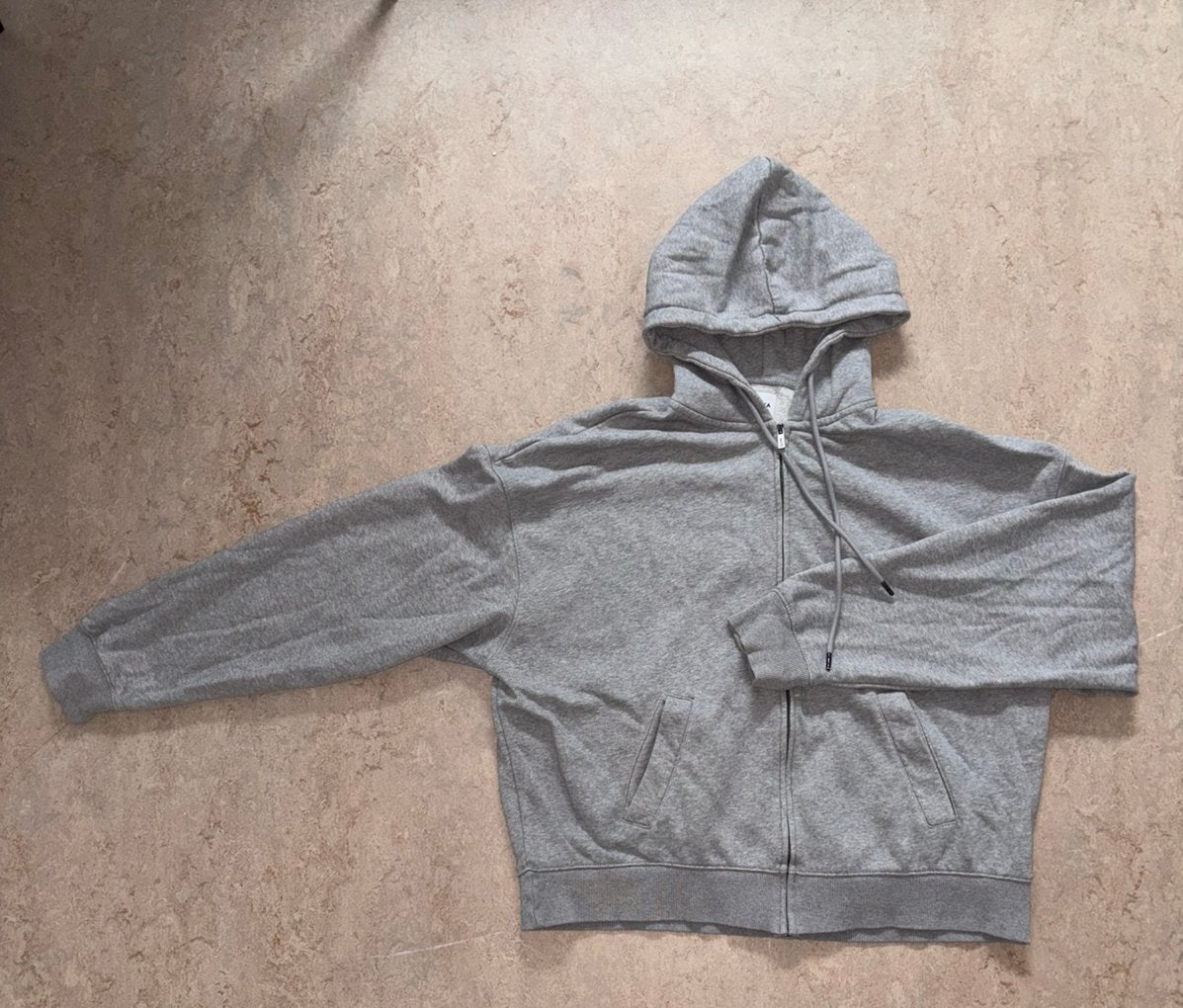 Sweat à capuche zippé gris, Envoi, Porté, Taille 52/54 (L), Gris
