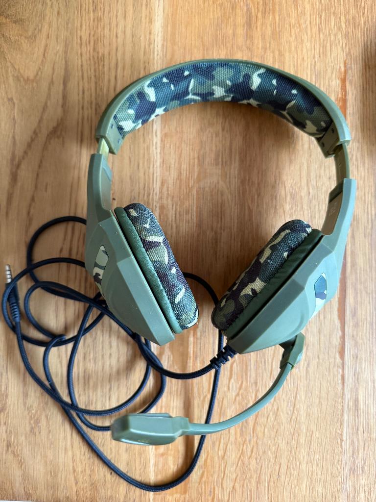 Gaming headset Konix camouflage, Computers en Software, Headsets, Ophalen, Zo goed als nieuw, Over-ear, Gaming headset