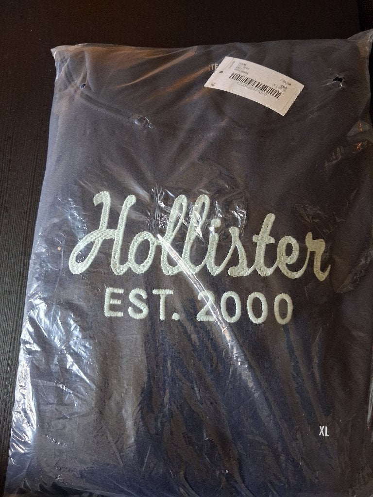 Hoody capuche merk Hollister xl nieuw te groot gekocht, Enlèvement ou Envoi, Neuf, Taille 56/58 (XL), Bleu