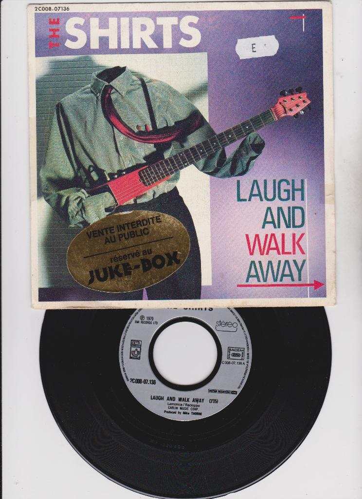 The Shirts – Laugh And Walk Away  1979   New Wave, CD & DVD, Vinyles Singles, Utilisé, Single, Pop, 7 pouces, Enlèvement ou Envoi