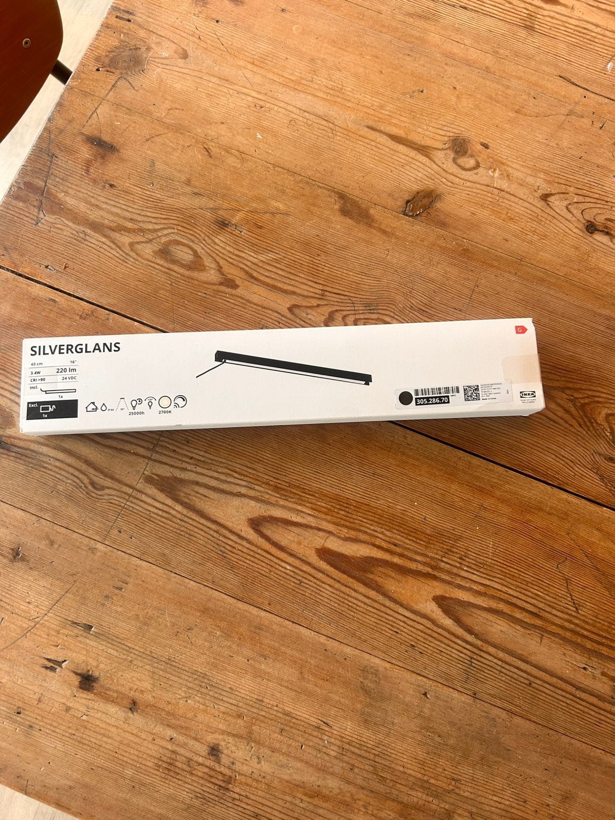 Baguette lumineuse SILVERGLANS noire, Neuf, Autres culots, Enlèvement ou Envoi, IKEA