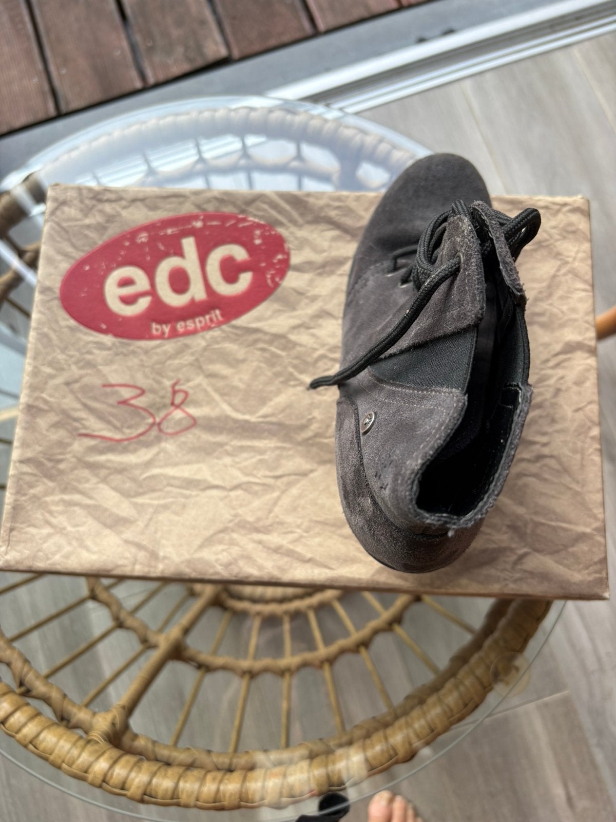 Bottillons EDC gris souris pointure 38, Gris, Comme neuf, Enlèvement, Boots et Botinnes