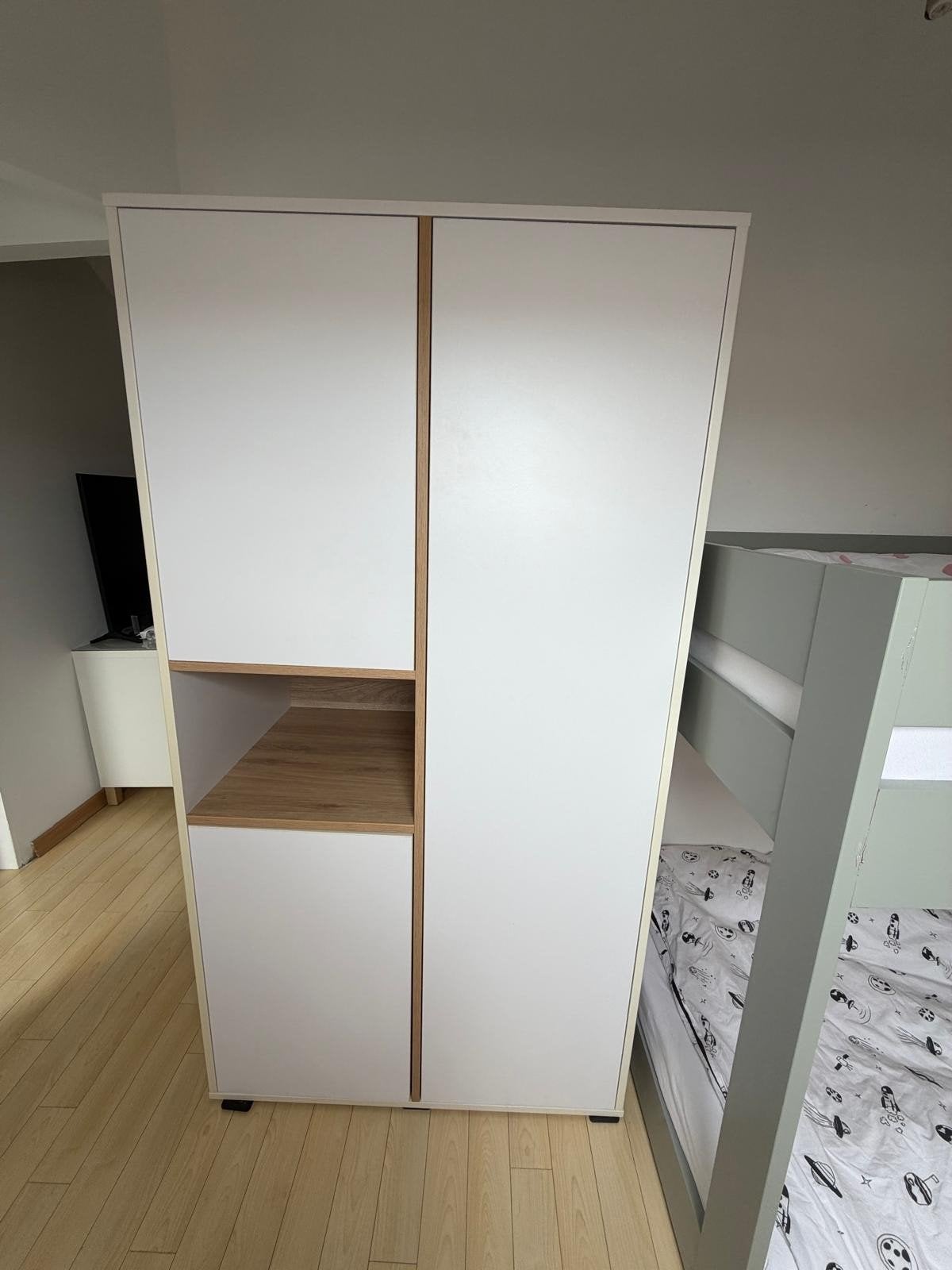 Armoire Quax Loft 3 portes (Style Scandinave) Blanc et Bois, Ophalen of Verzenden