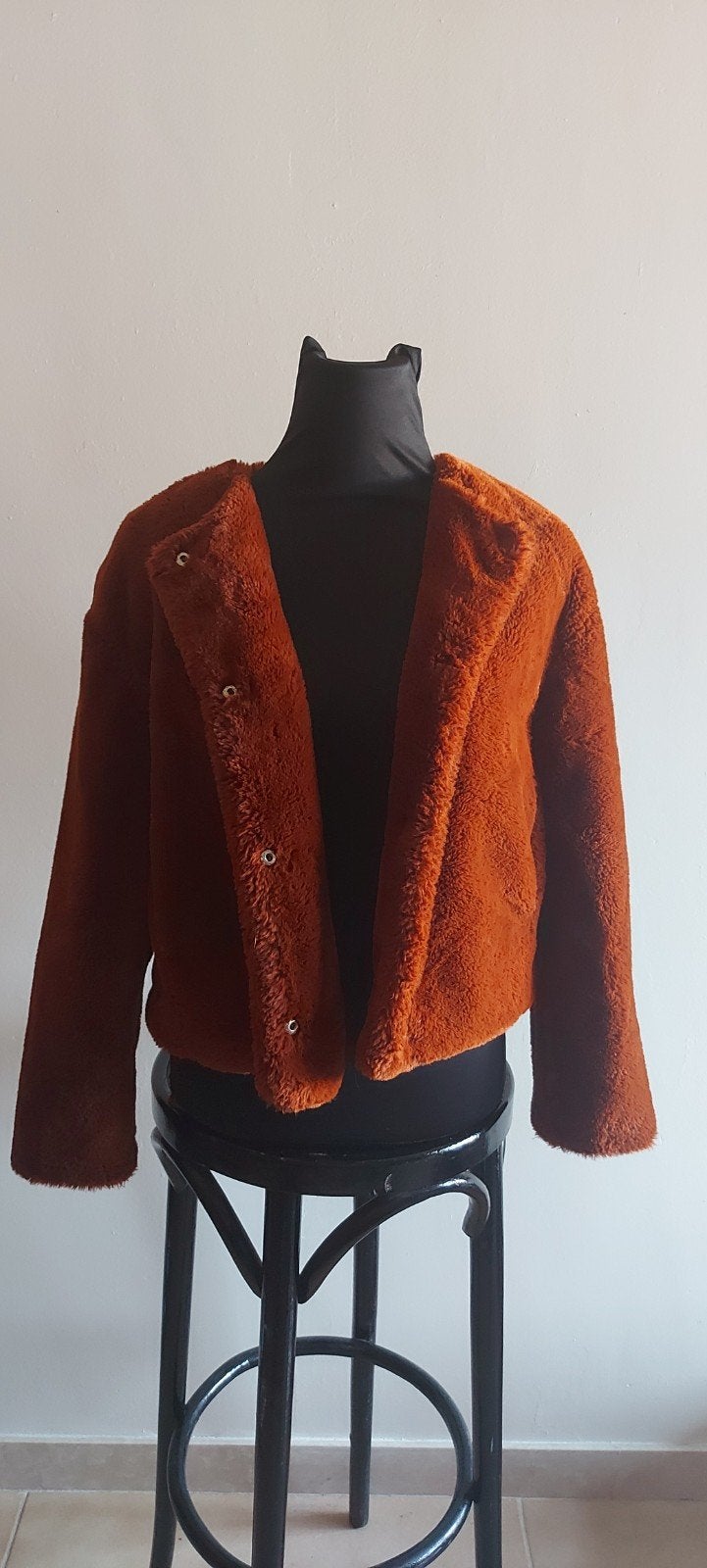 Pimkie Faux Fur Jas / Teddy Jas - Roestoranje - Maat S, Kleding | Dames, Bruin, Ophalen of Verzenden, Zo goed als nieuw, Pimkie