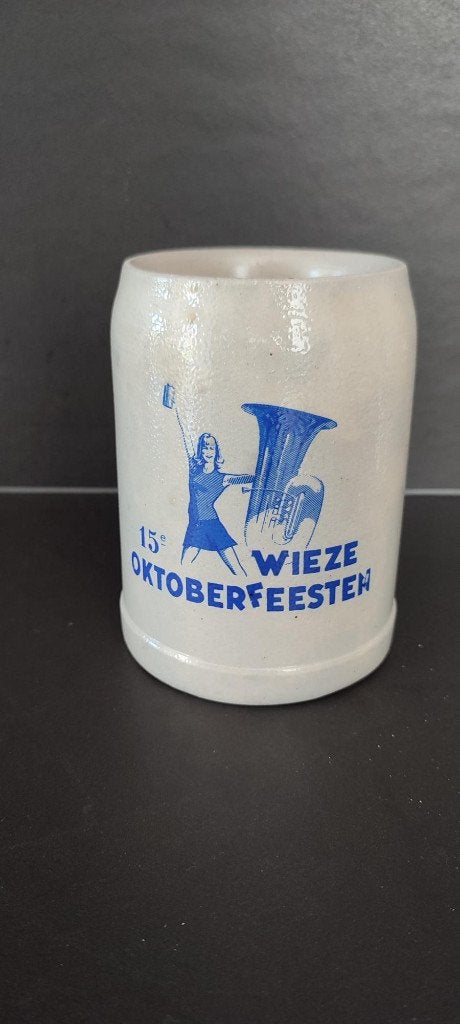 Bierkruik 15de Wieze oktoberfeesten, Ophalen of Verzenden, Zo goed als nieuw