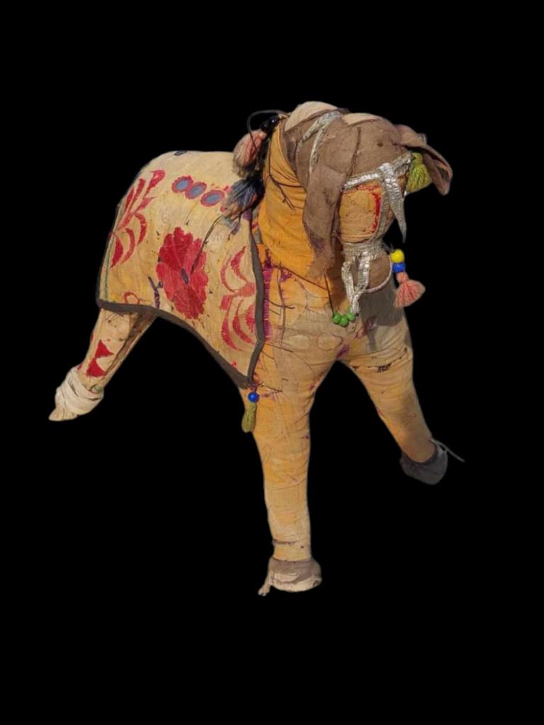 Oud paard uit Rajasthan van 43 bij 37 cm, Antiek en Kunst, Ophalen