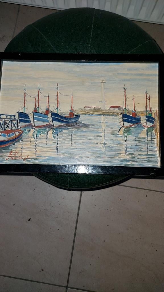 Schilderij f.van Lerberghe 32x22cm., Ophalen